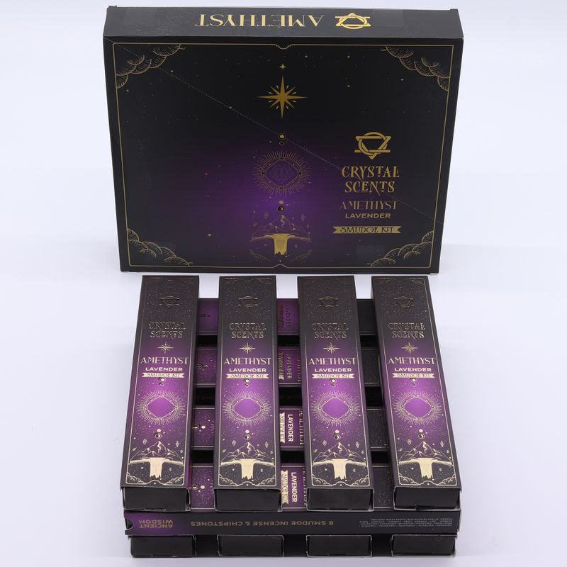 Amethyst Crystal Scents Smudge Incense - Lavender