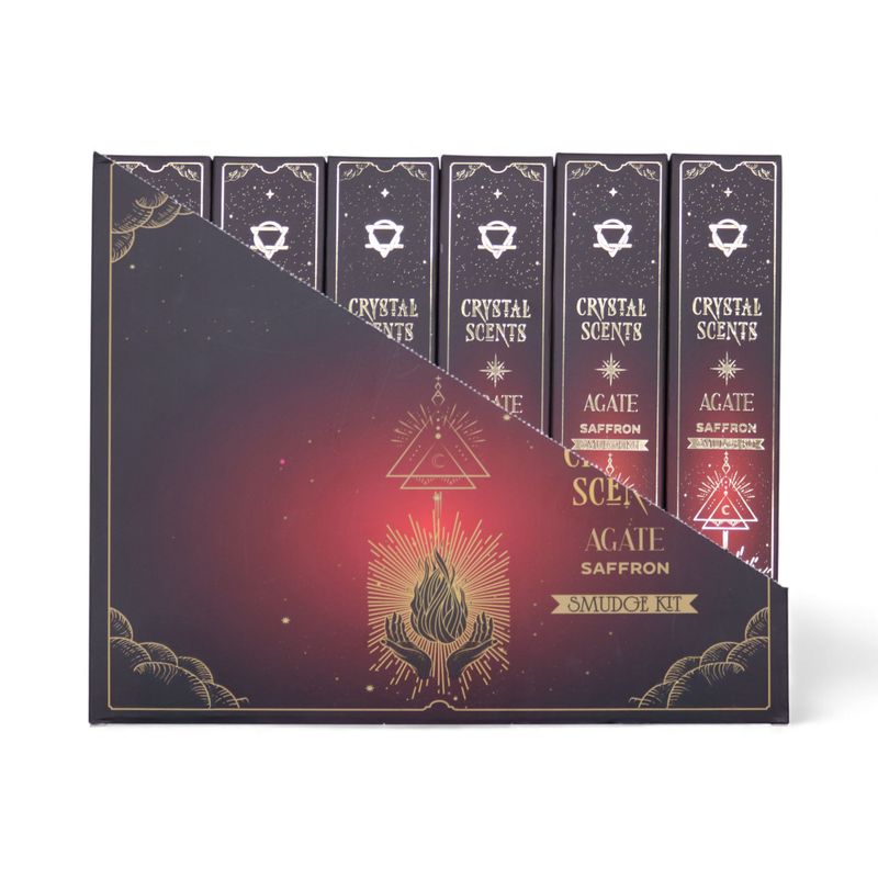 Red Agate Crystal Scents Smudge Incense - Saffron