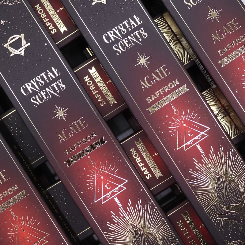 Red Agate Crystal Scents Smudge Incense - Saffron