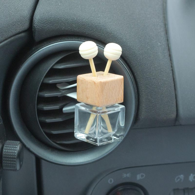 Clear Car Diffuser Vent Attach Bottles - 8ml - (3 assorted designs x 4)