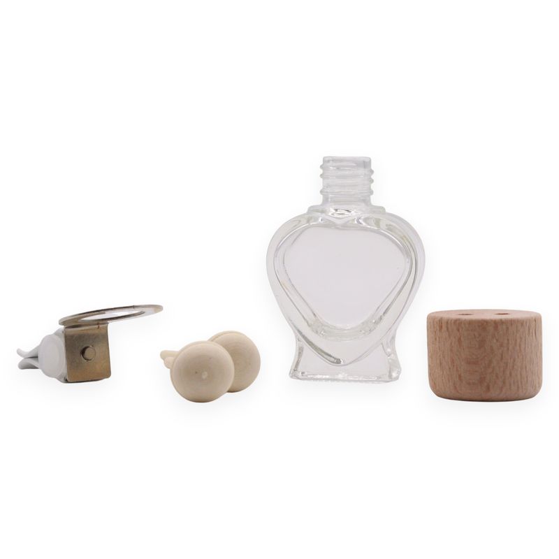Clear Car Diffuser Vent Attach Bottles - 8ml - (3 assorted designs x 4)