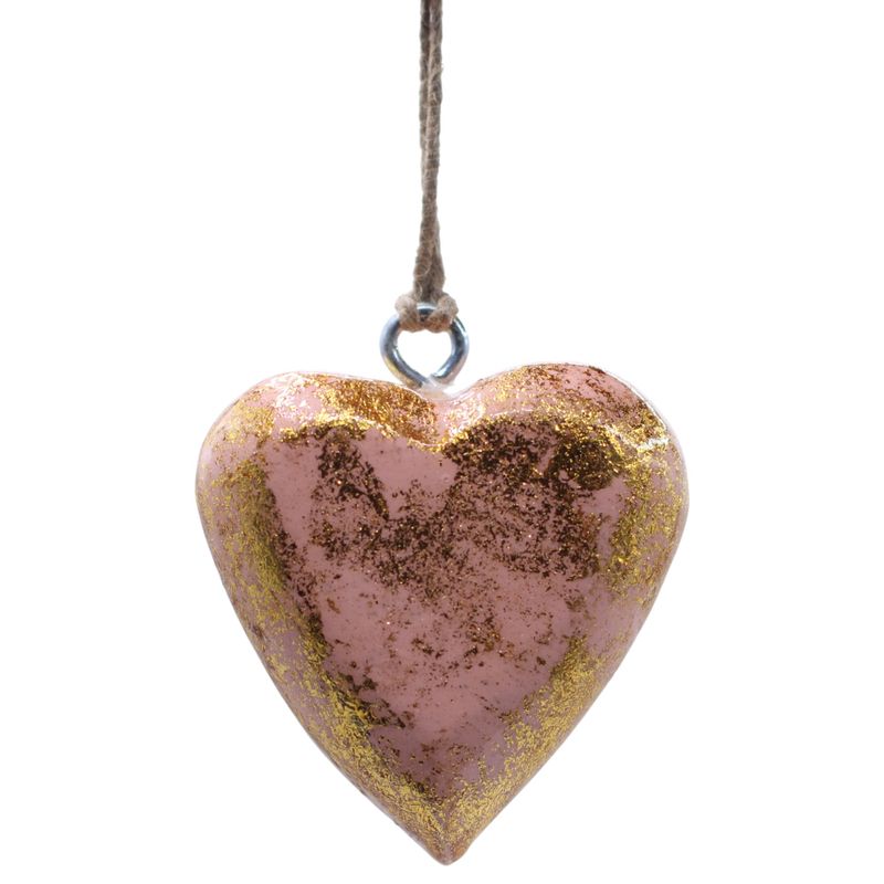 Large Decor Wood Hearts - Rose Gold (50) - in Display Jar