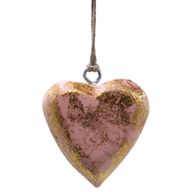 Large Decor Wood Hearts - Rose Gold (50) - in Display Jar