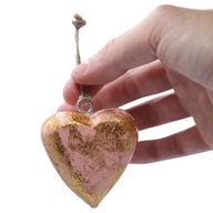 Large Decor Wood Hearts - Rose Gold (50) - in Display Jar