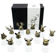 Gift Set of 12 Bottom Up Shot Glasses (25ml) - Forest & Mystical Creatures
