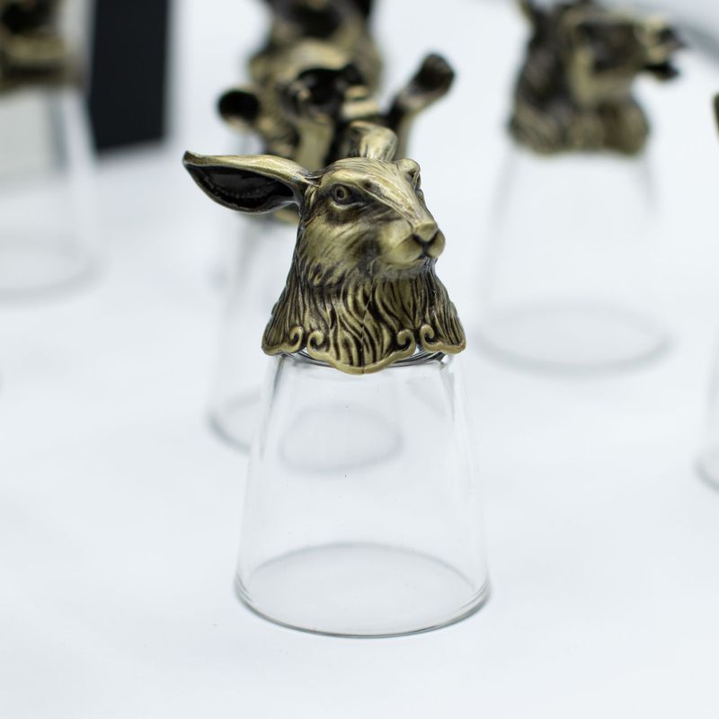 Gift Set of 12 Bottom Up Shot Glasses (25ml) - Chinese Zodiac Creatures