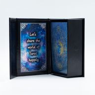 Blue Foil Tarot Card Set - Moon Face - with booklet