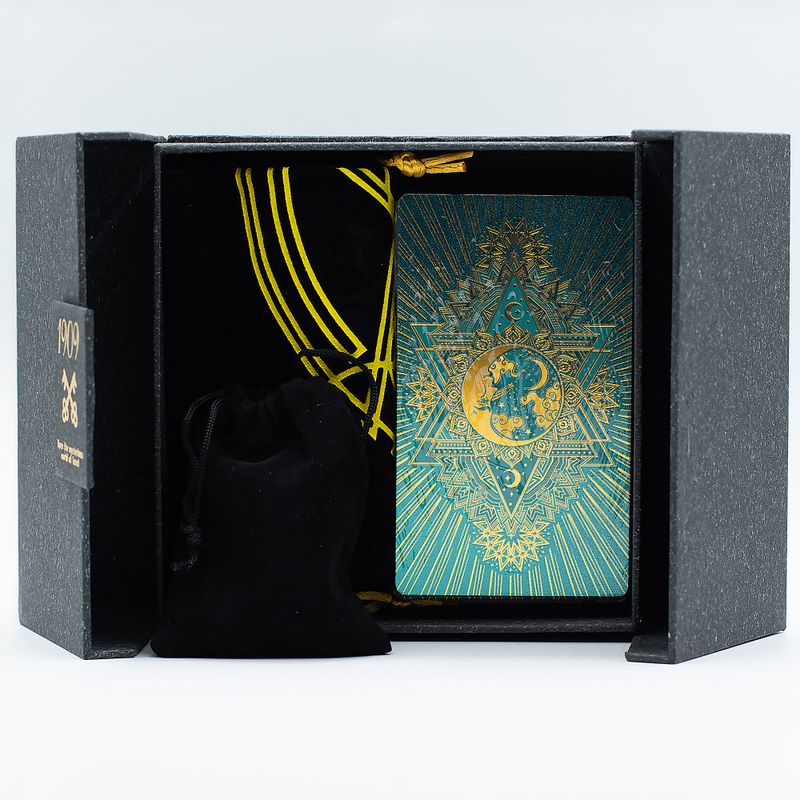 Gold & Turqoice Foil Tarot Card Gift Box Set - with booklet
