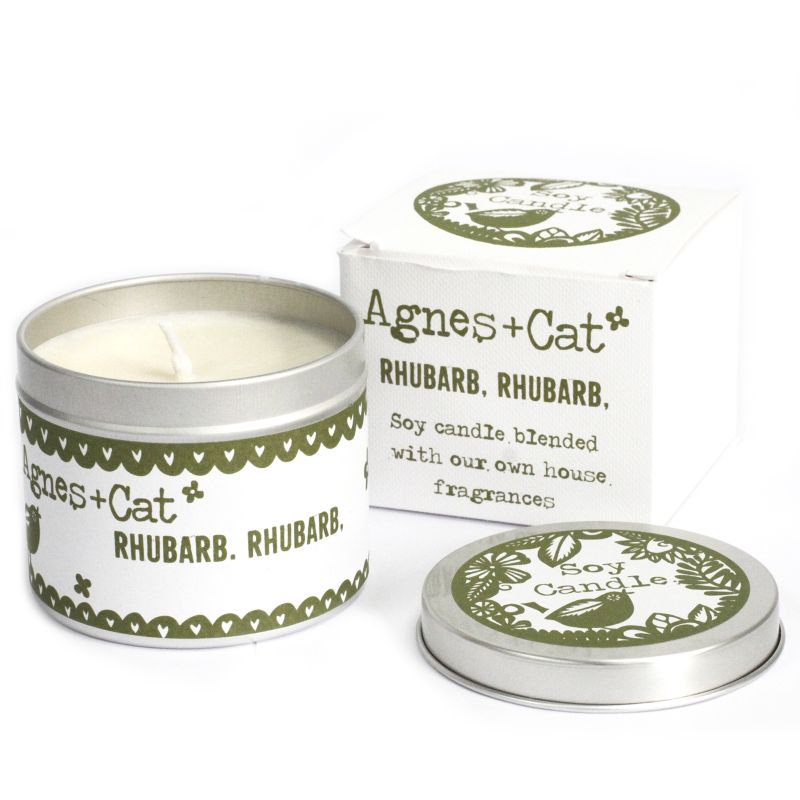 200g Gift Boxed Soy Wax Tin Candle - Rhubarb Rhubarb