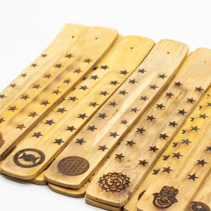 Natural Mango Wood  Ashcatcher - Assorted Esoteric Designs