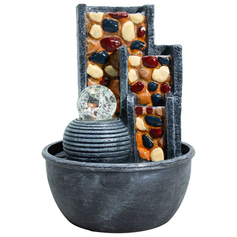 Tabletop Water Feature -19x19x28cm - Pebble Walls Garden & Crystal Ball