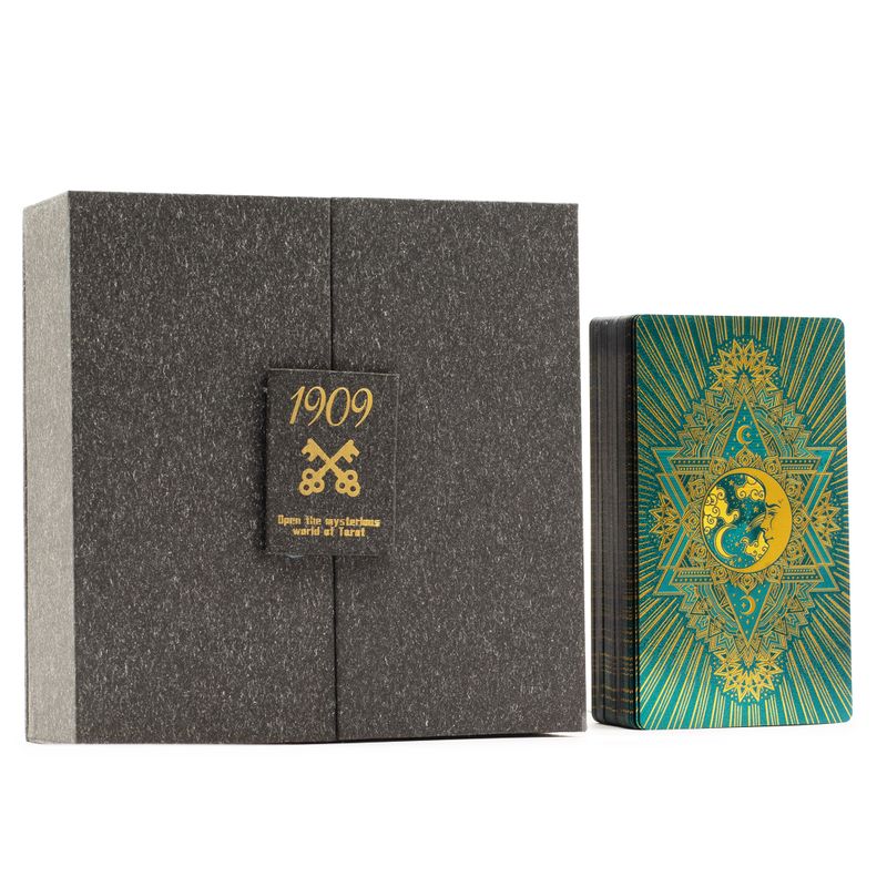 Gold & Turqoice Foil Tarot Card Gift Box Set - with booklet