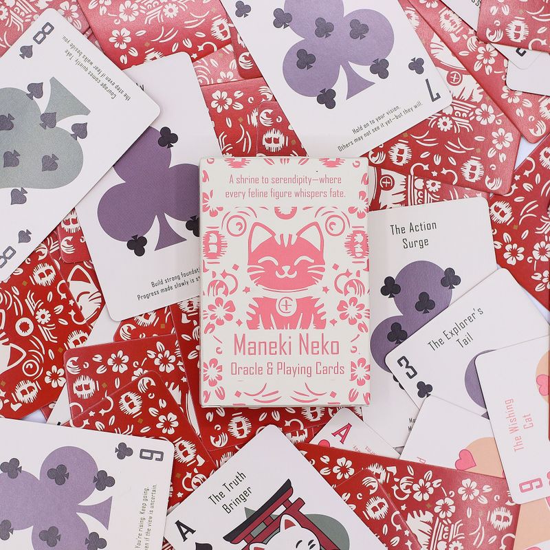 Fortune Cats Playing & Oracle Cards- Maneki Neko Deck