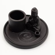 Multi Purpose Buddha Incense Plate - Ceramic Matt Black