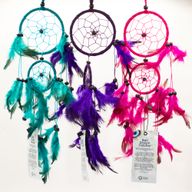 Bali Dreamcatchers - Medium Round - Turq/Pink/Purp