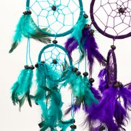 Bali Dreamcatchers - Medium Round - Turq/Pink/Purp
