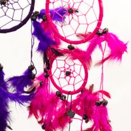 Bali Dreamcatchers - Medium Round - Turq/Pink/Purp
