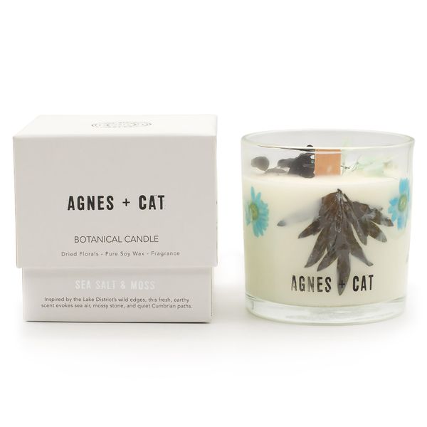 Agnes & Cat Botanical Soy Candle - Seasalt & Moss