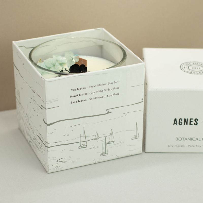 Agnes & Cat Botanical Soy Candle - Seasalt & Moss