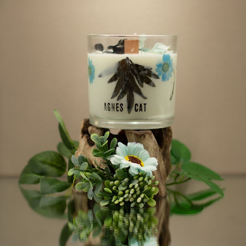 Agnes & Cat Botanical Soy Candle - Seasalt & Moss