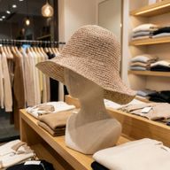 Floppy Straw Sun Hat - Rose Blush