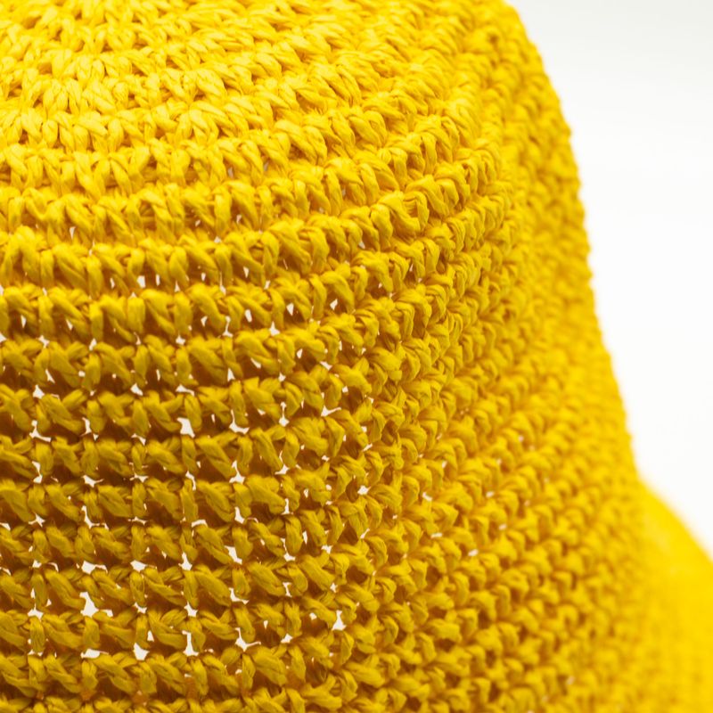 Floppy Straw Sun Hat - Yellow