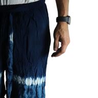 Japanese Style Lounge Pants - Med -Blue, Teal / Orange