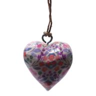 Large Decor Wood Hearts -  Pretty Floral (50) - in Display Jar