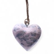Large Decor Wood Hearts - Blue Bird (50) - in Display Jar