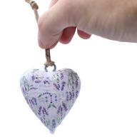 Large Decor Wood Hearts -  Lavender (50) - in Display Jar