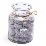 Large Decor Wood Hearts -  Lavender (50) - in Display Jar