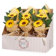 Ready to Retail Soap Flower - Two Sunflower Bouquet