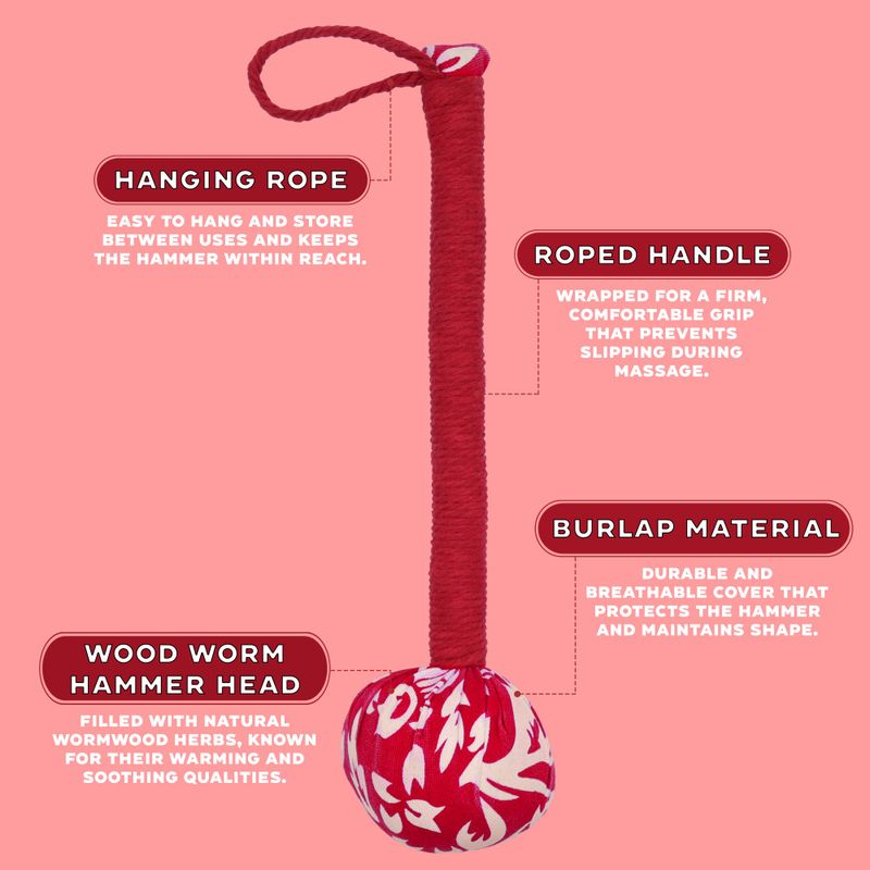 Wormwood Massage Hammer - Red
