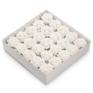 Craft Soap Flower - (5-Layer) Romantic Rose - White