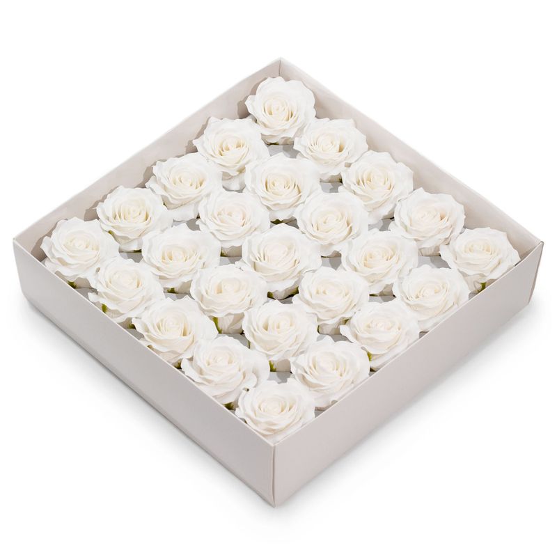 Craft Soap Flower - (5-Layer) Romantic Rose - White