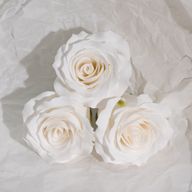 Craft Soap Flower - (5-Layer) Romantic Rose - White