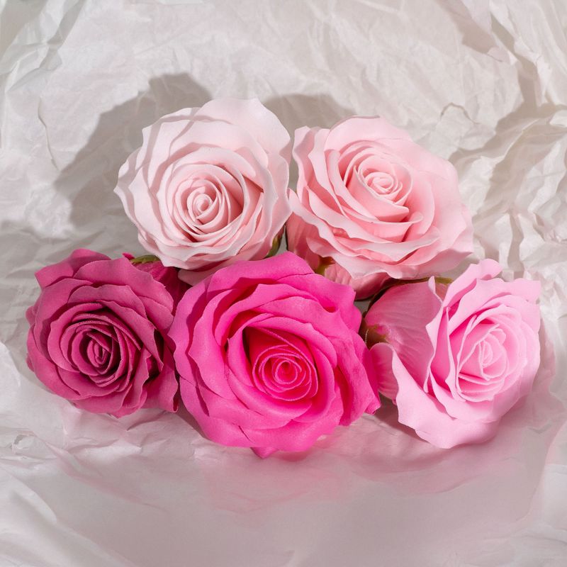 Craft Soap Flower - (5-Layer) Romantic Rose - Graduated Selection - Pink Blush