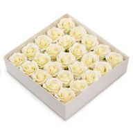 Craft Soap Flower - (5-Layer) Decorative Only Rose - Silk Trimmed - Bridal Pearl Bloom
