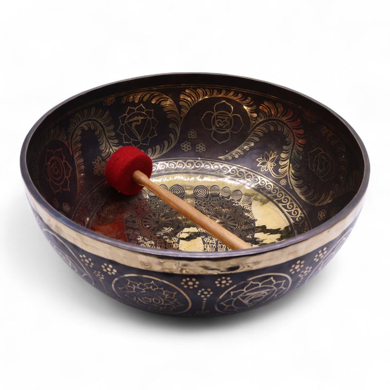 Engraved - Huge Vibrational Feet Standing Bowl - 50x20cm - 10.7kg