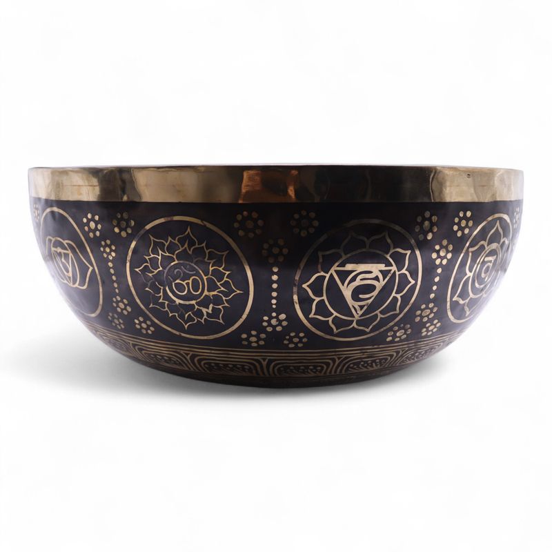 Engraved - Huge Vibrational Feet Standing Bowl - 50x20cm - 10.7kg