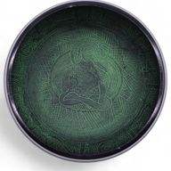 Extra Loud - Mushroom Singing Bowl - 23x10.5cm 1.3kg - Moss Green
