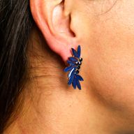 Royal Blue - Vintage Glass - Fairies - Earrings