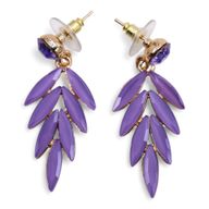 Lavender - Vintage Glass - Fairies - Earrings
