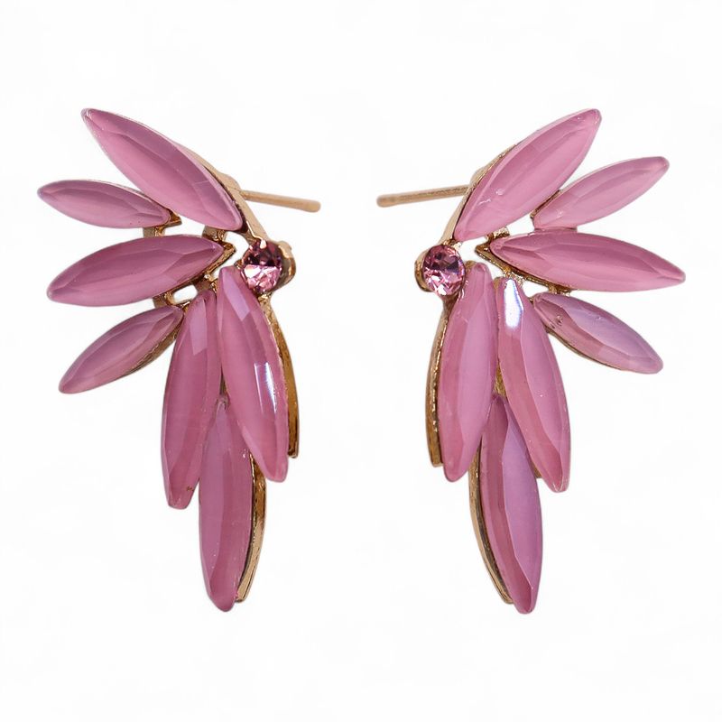 Rose Quartz - Vintage Glass - Fairies - Earrings