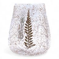 Natural Floral Glass - Large Bowl Candle Holder - Pino - (15x12cm)