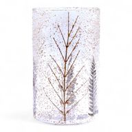 Natural Floral Glass - Tall Vase Candle Holder - Pino - (19x11cm)
