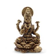 Brass Miniature Gods - Laxmi (22gms)  - 37mm