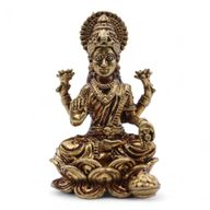 Brass Miniature Gods - Laxmi (52gms)  - 49mm