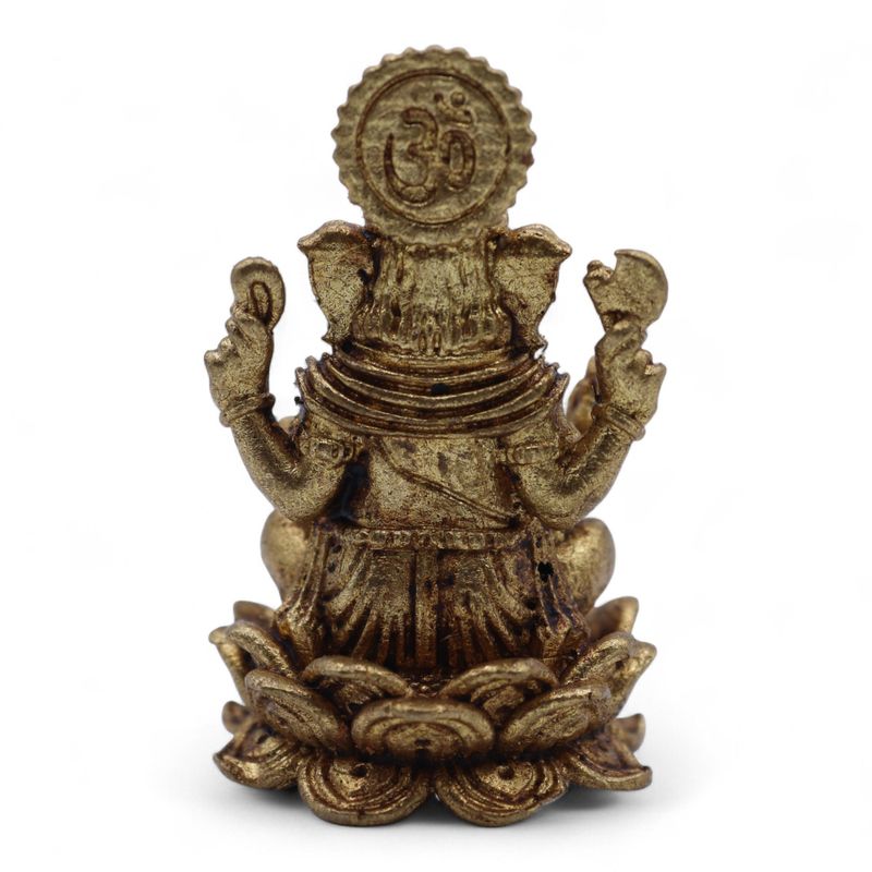 Brass Miniature Gods - Ganesha (22gms)  - 37mm