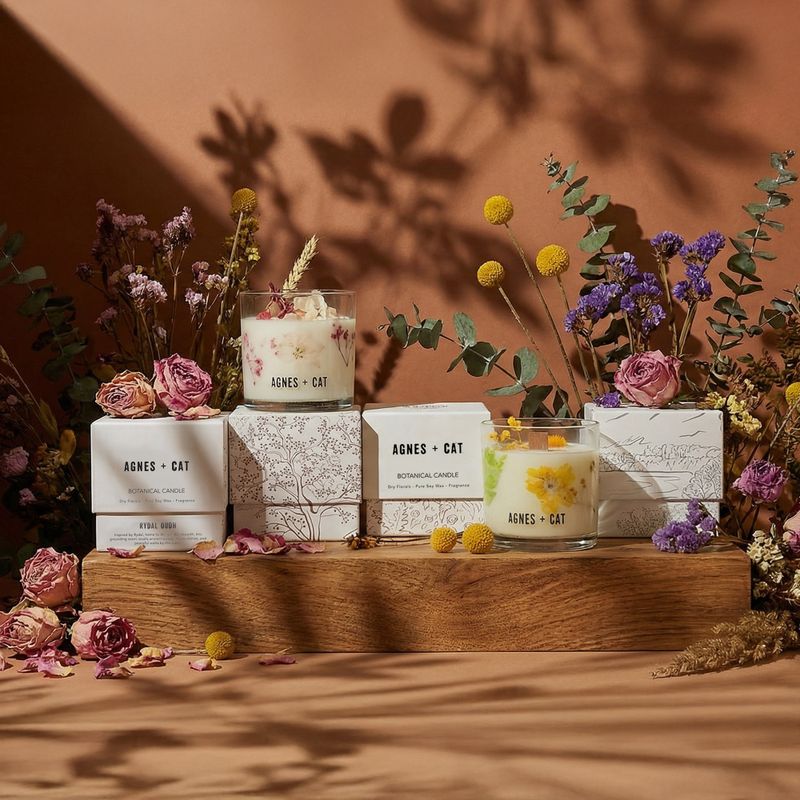 Agnes & Cat Botanical Soy Candle - Seasalt & Moss